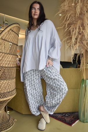 Suri Cushion Cotton Artist Smock Smoke /15=